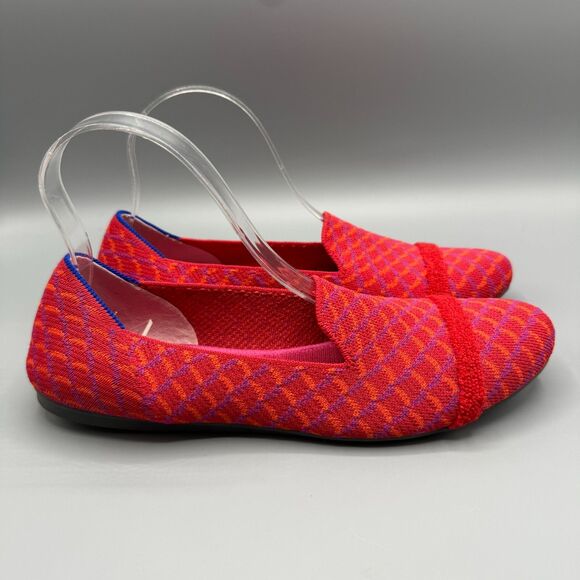 Rothys The Loafer Women’s Flats Pomegranate Red Knit Shoes Comfort Flats Sz 9.5 - Picture 1 of 9